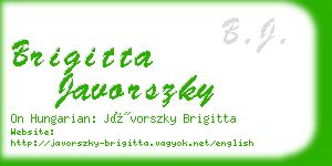 brigitta javorszky business card